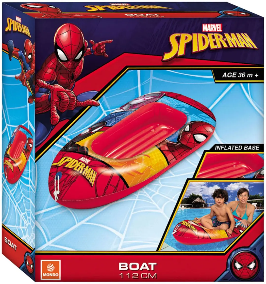 Mondo Opblaasboot Spiderman, 112cm.