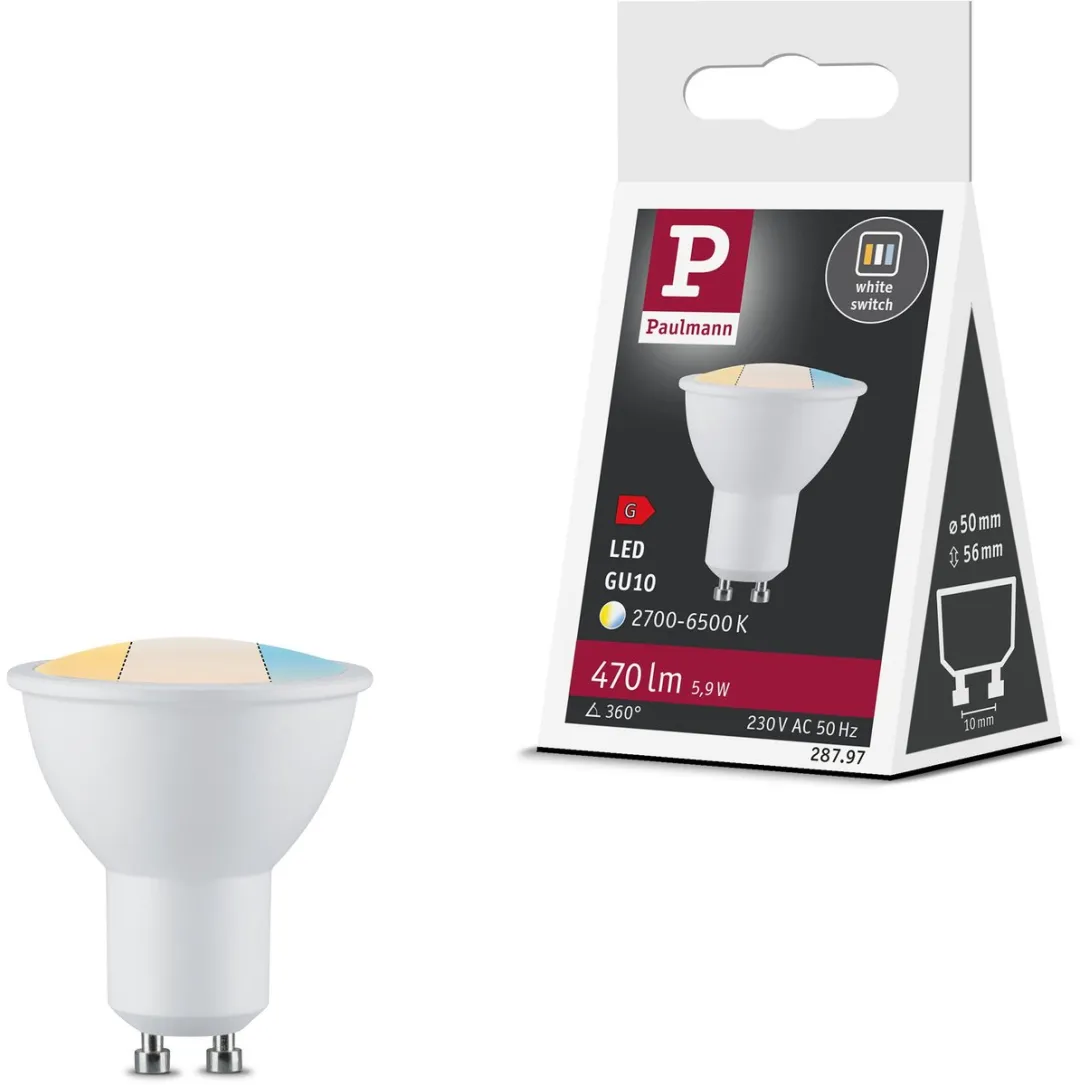 Paulmann LED Reflector GU10 5,9W 470lm Warm Wit - 2700K
