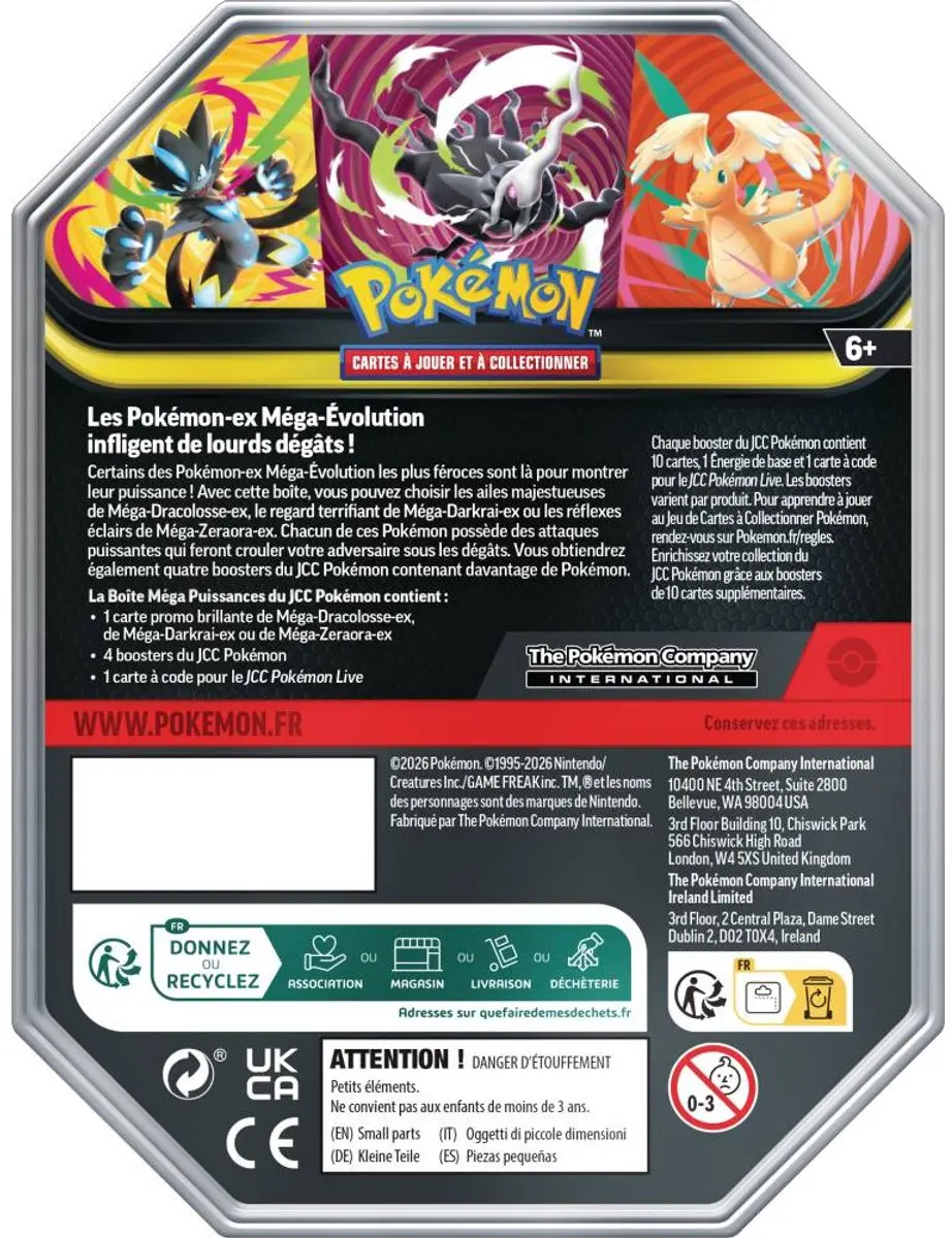 1 x Willekeurig Franse POKEMON - Tin Box 2026/08 - Frans - Franstalig - FR - afbeelding 5 van 5