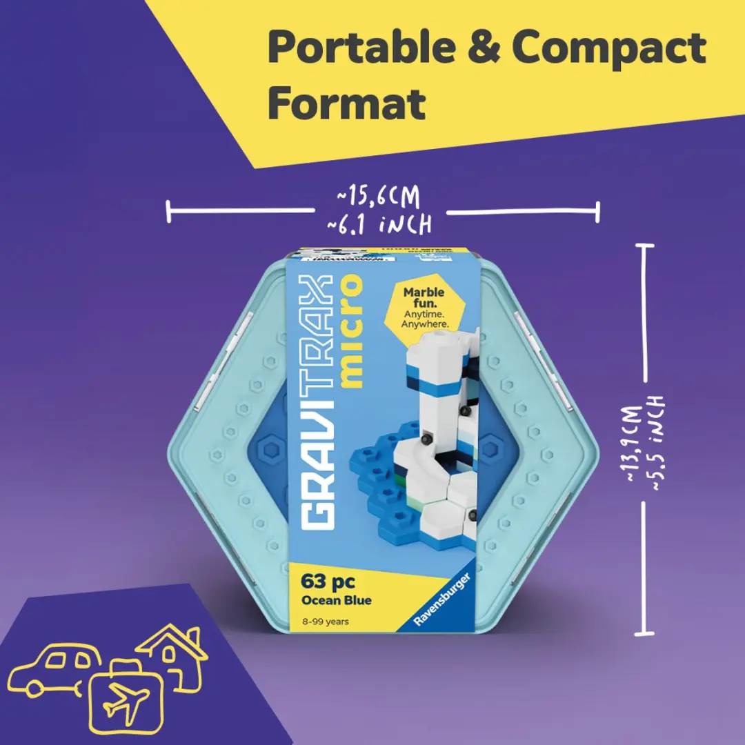 Ravensburger GraviTrax micro Ocean Blue Knikkerbaan Bouwset - 63 Onderdelen - afbeelding 4 van 6