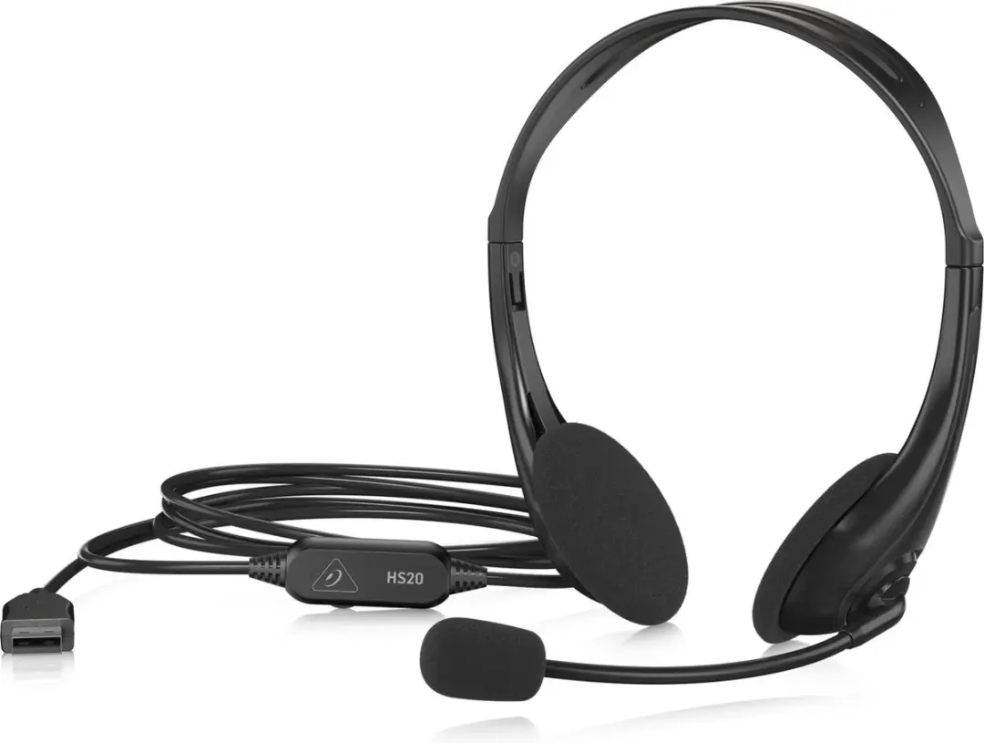 Behringer HS20 Koptelefoon met Microfoon - Bedraad USB-A - Zwart - afbeelding 3 van 4