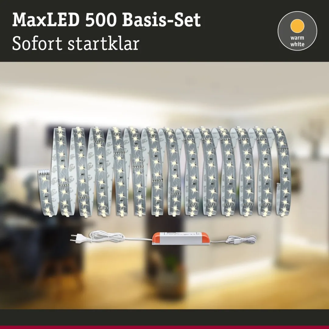Paulmann MaxLED 500 Basisset 5m Warmwit 33W - Zilver