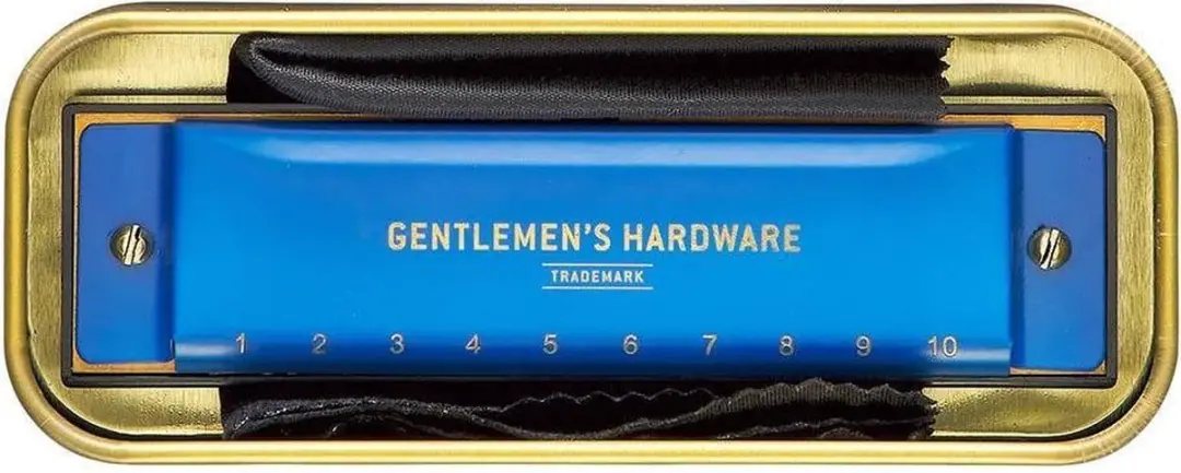 Gentlemen's Hardware Mondharmonica Classic 10,2 Cm Staal Blauw
