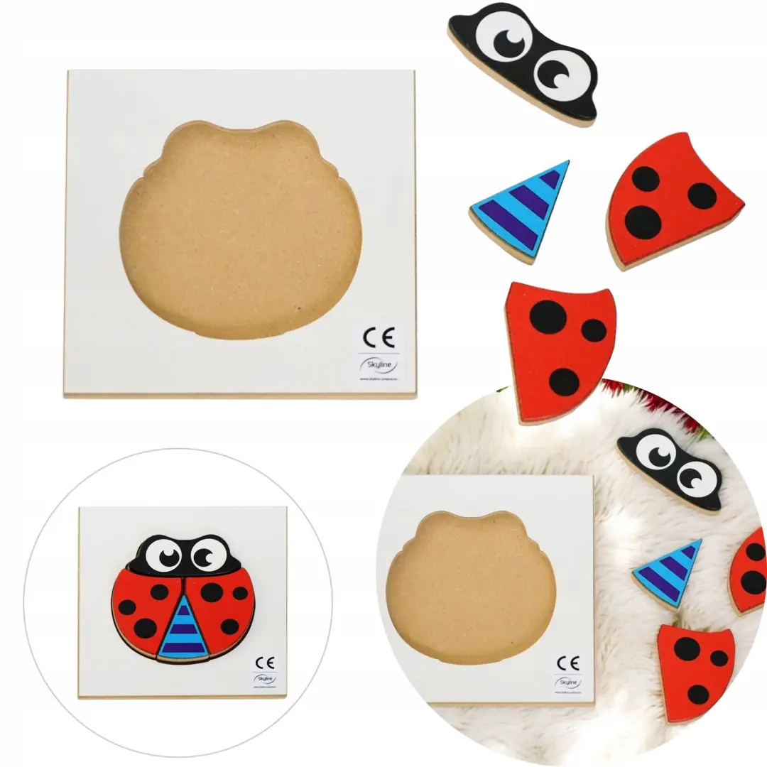 Houten Educatieve Puzzel Vormen & Kleuren