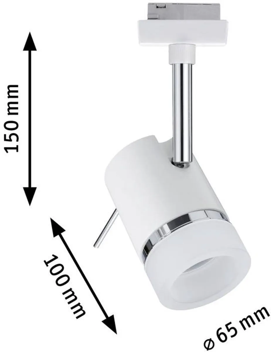 Paulmann Pipe URail GU10 LED 10W - Wit/Chroom