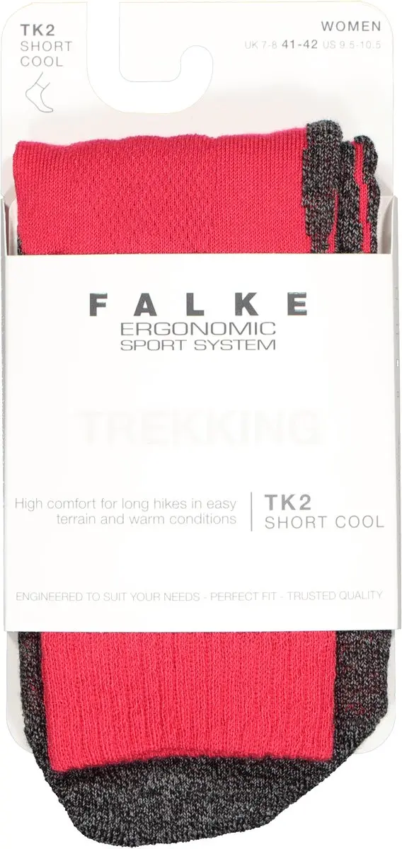FALKE TK2 Cool Short Wandelsokken Dames - Rood - 37-38 - afbeelding 4 van 6