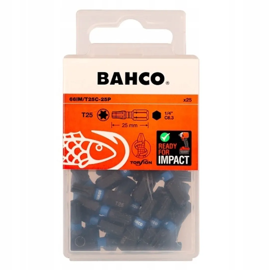 Bahco Torx T25 Slagdop 1/4" 25mm