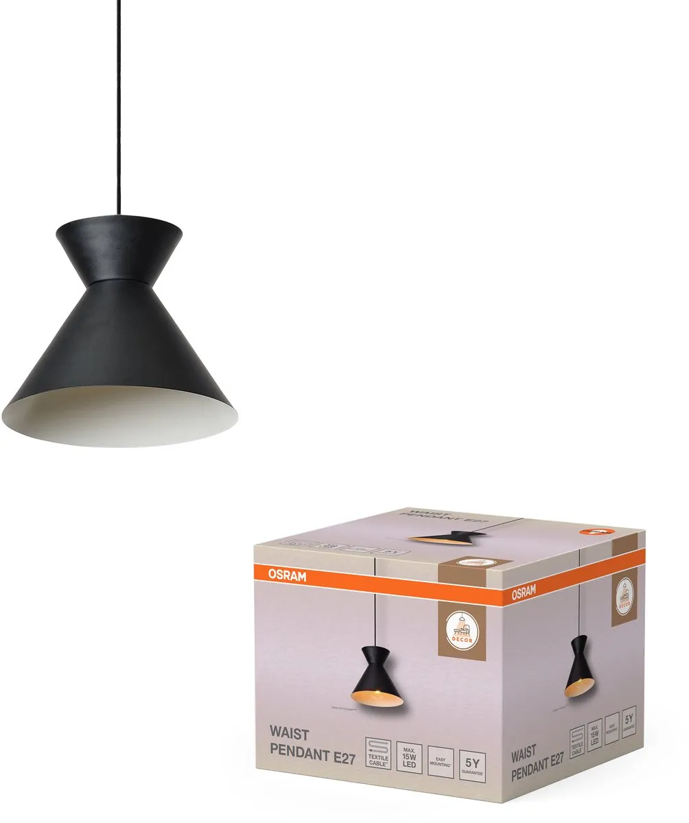 Osram Decor Taille Hanglamp E27 Zwart 200mm