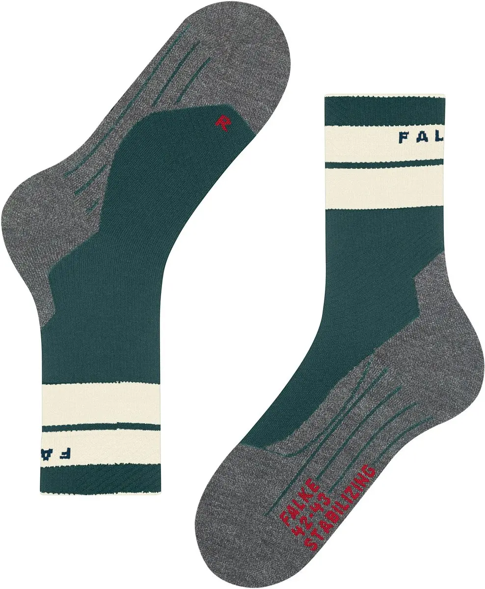 FALKE TK Stabilizing anti-blaar dik wol functioneel materiaal wandelsokken heren groen - maat 44-45 - afbeelding 4 van 6
