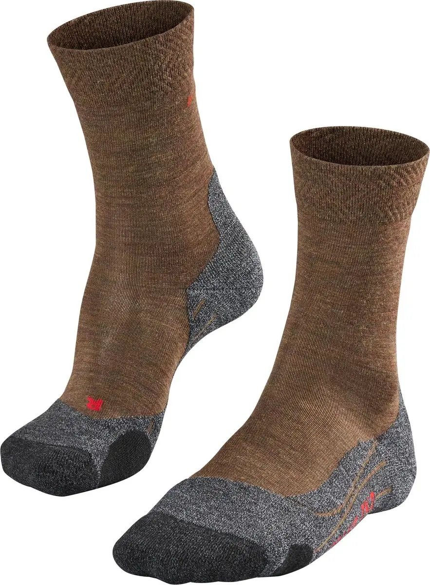 FALKE TK2 Melange anti-blaar dik wol functioneel materiaal wandelsokken heren br