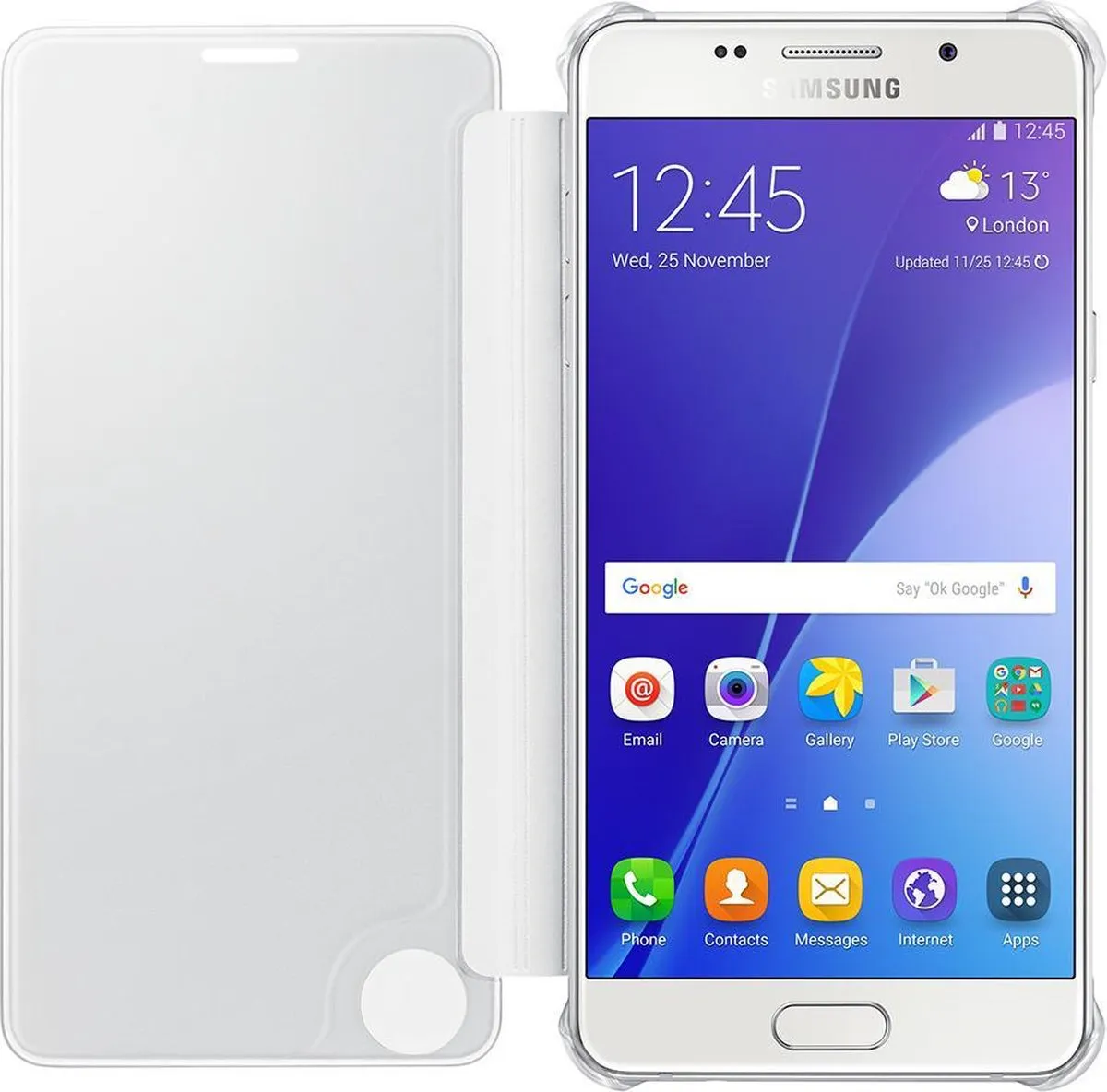 Samsung Clear View Cover EF-ZA510CSEGWW - Zilver - Galaxy A5 2016 - afbeelding 3 van 5