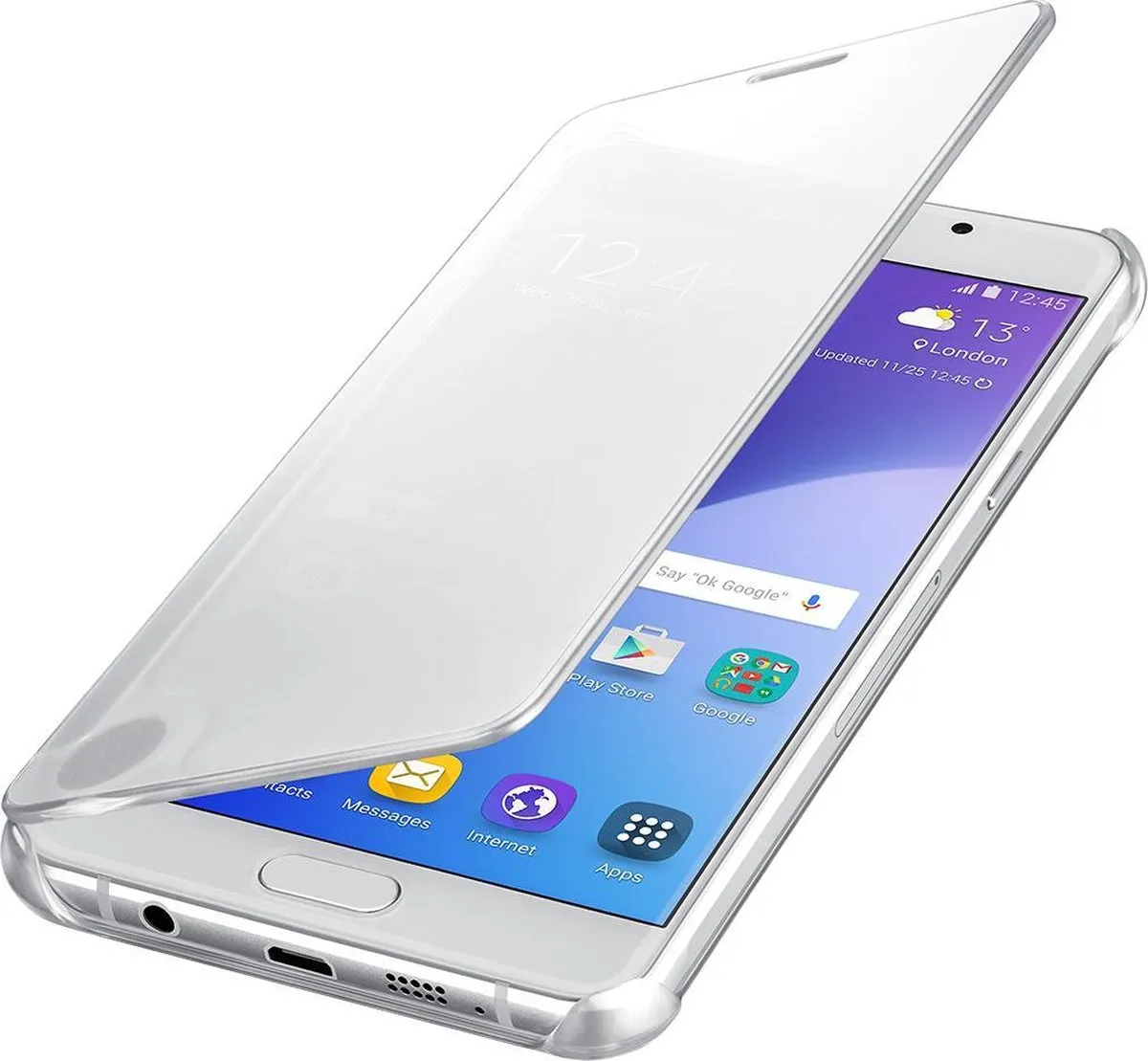 Samsung Clear View Cover EF-ZA510CSEGWW - Zilver - Galaxy A5 2016 - afbeelding 2 van 5