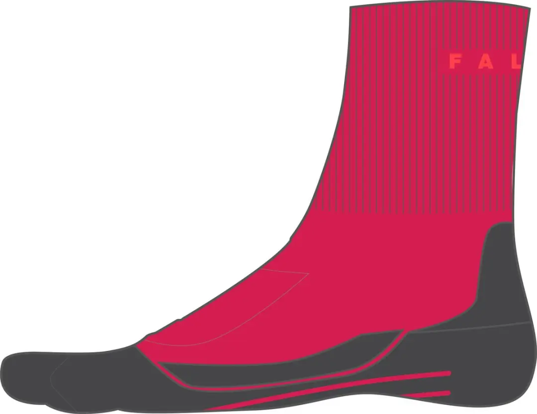 Falke TK2 Cool Short Wandelsokken Dames - Rood - afbeelding 6 van 6