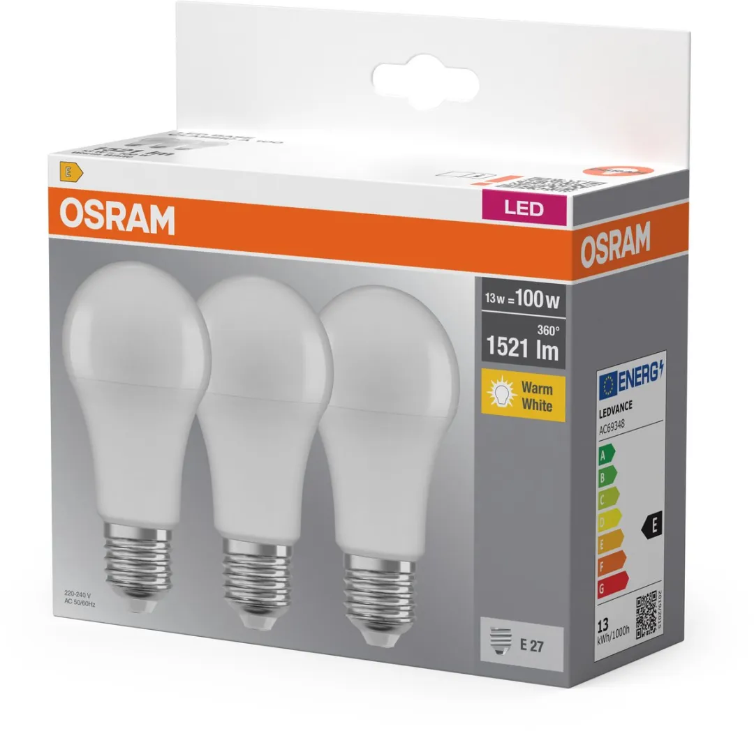 Osram LED-lamp E27 14W Warmwit - 30 Stuks