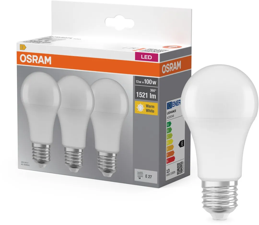 Osram LED-lamp E27 14W Warmwit - 30 Stuks