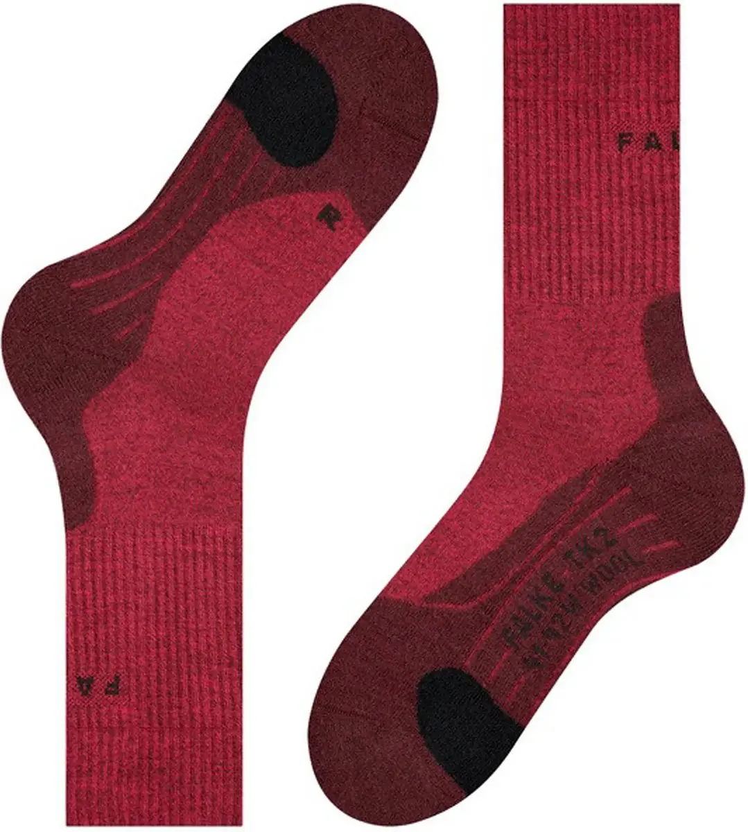 Falke TK2 Wool Wandelsokken Dames - Rood - 39-40 - afbeelding 3 van 6