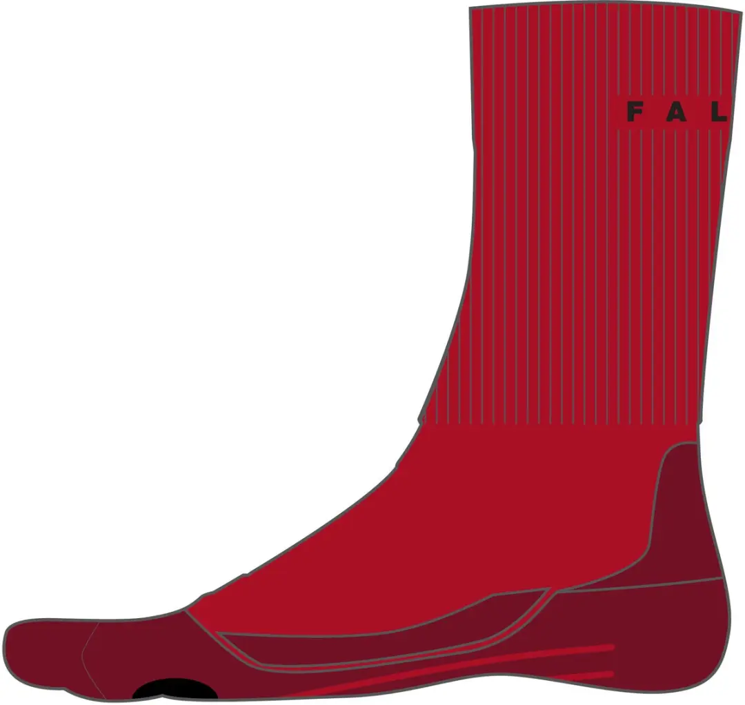 Falke TK2 Wool Wandelsokken Dames - Rood - 39-40 - afbeelding 5 van 6