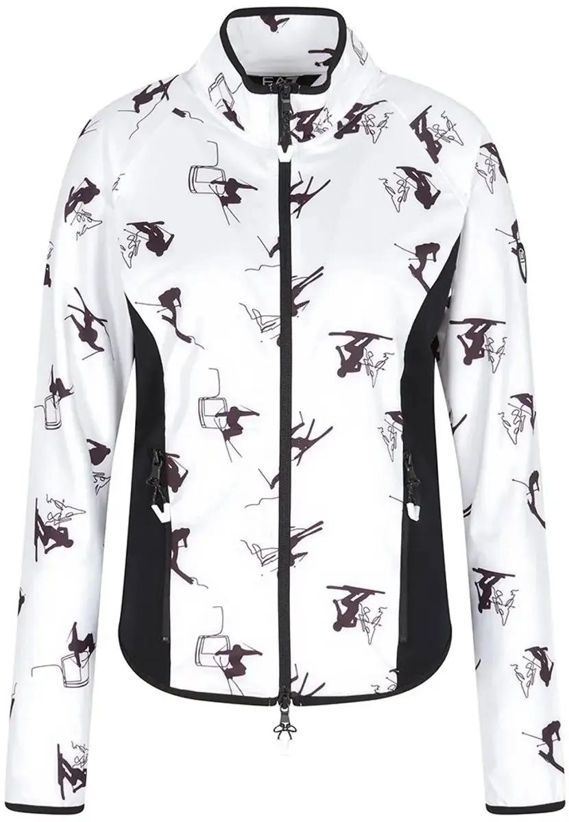Ea7 Emporio Armani Ski Cortina Powerstretch Sweatshirt Met Rits Wit S Vrouw