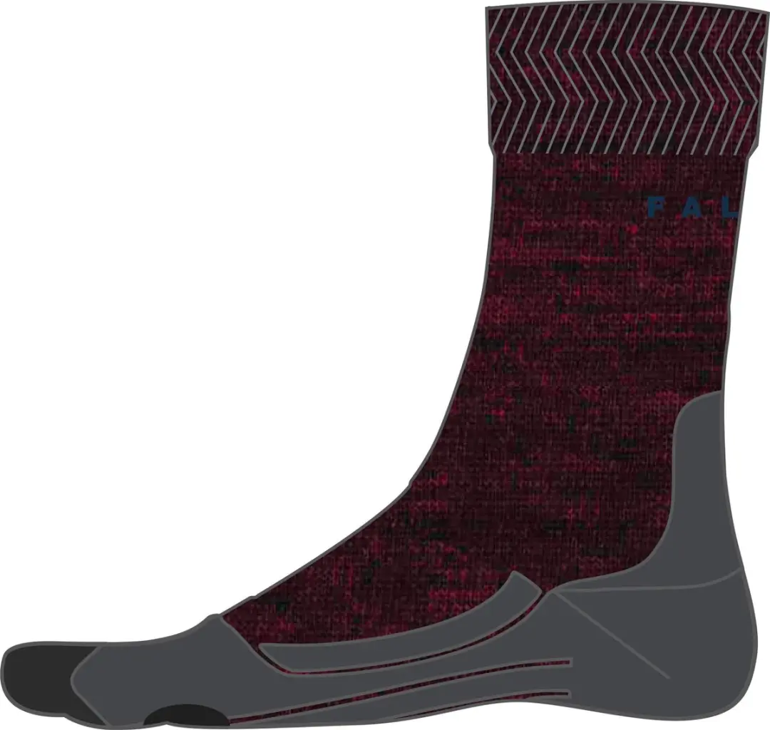 Falke TK2 Melange Wandelsokken Dames - Rood - 37-38 - afbeelding 4 van 6