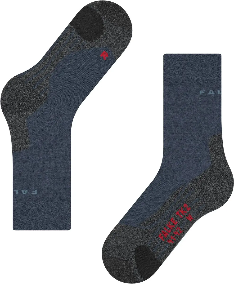 FALKE TK2 Explore Melange Wandelsokken - Blauw - Maat 44-45 - afbeelding 3 van 6
