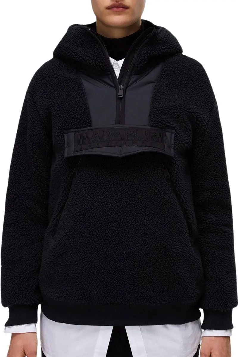Napapijri Seline Half-Zip Hooded Fleece Sweater Dames