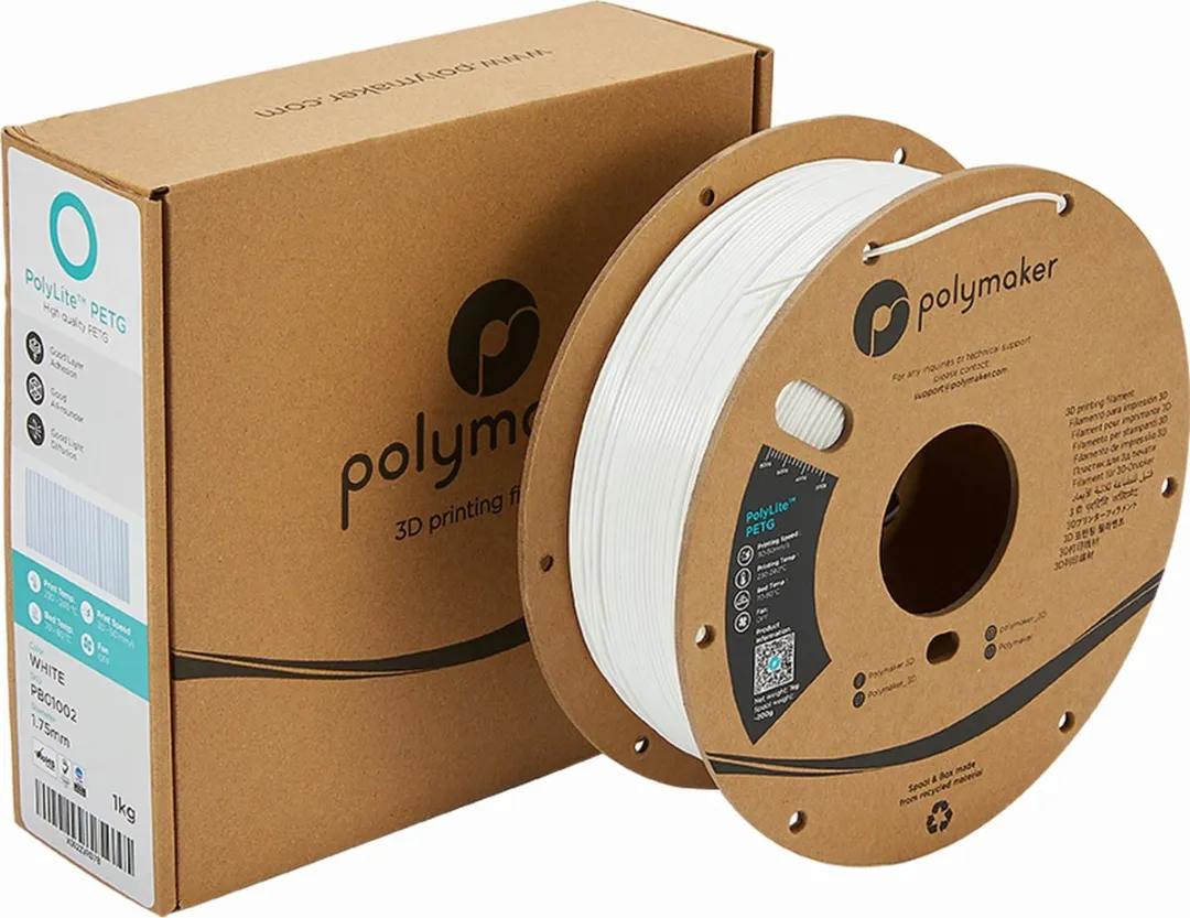 Polymaker PolyLite PETG Filament 1.75mm 1000g - Wit