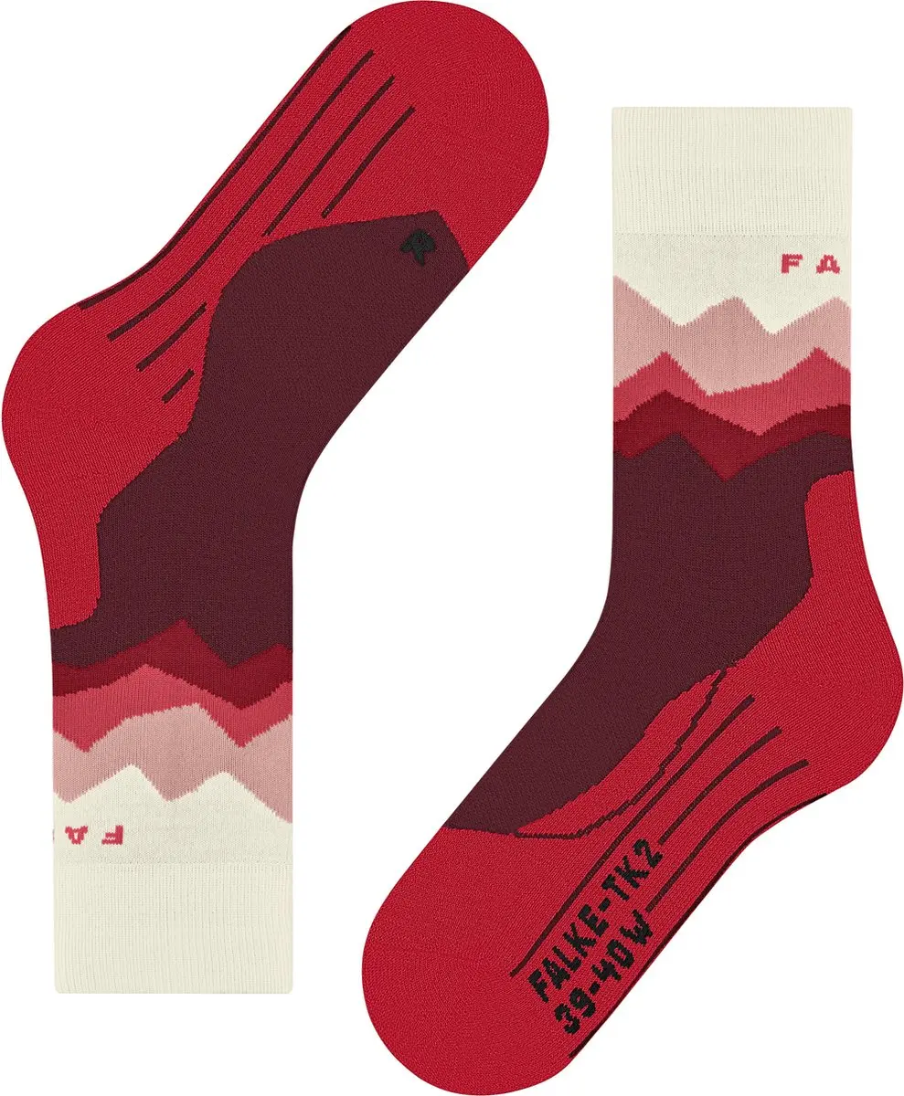 Falke TK2 Damessokken - Rood - 41-42 - afbeelding 5 van 6