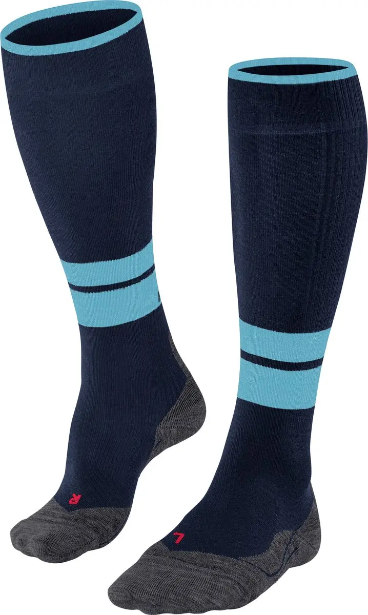 FALKE TK Energy met compressie wol functioneel materiaal wandelsokken heren blauw - maat 39-42 W4 - afbeelding 3 van 6