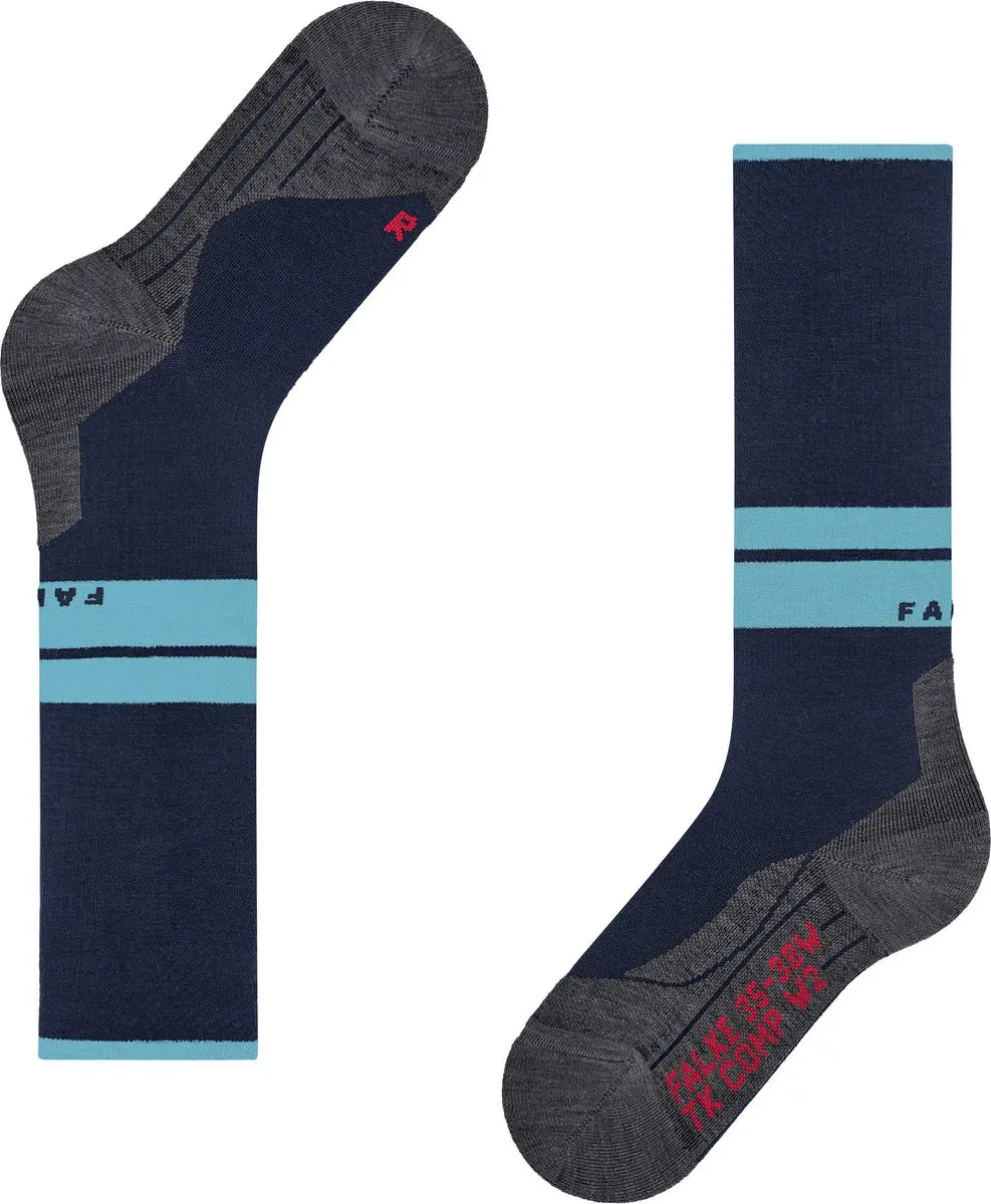 FALKE TK Energy met compressie wol functioneel materiaal wandelsokken heren blauw - maat 39-42 W3 - afbeelding 6 van 6