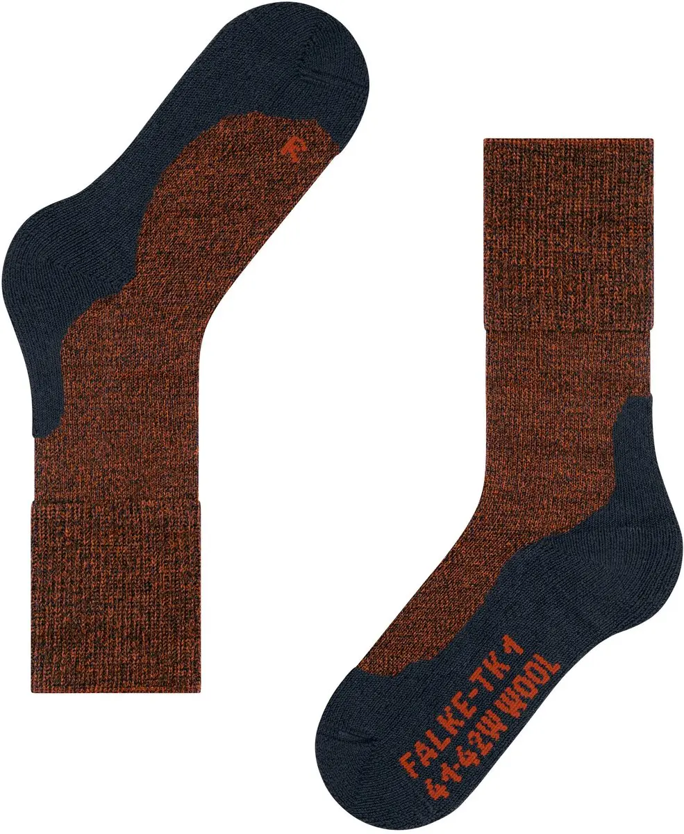 Falke TK1 Wool Wandelsokken Heren - Oranje - Maat 39-41 - afbeelding 2 van 6