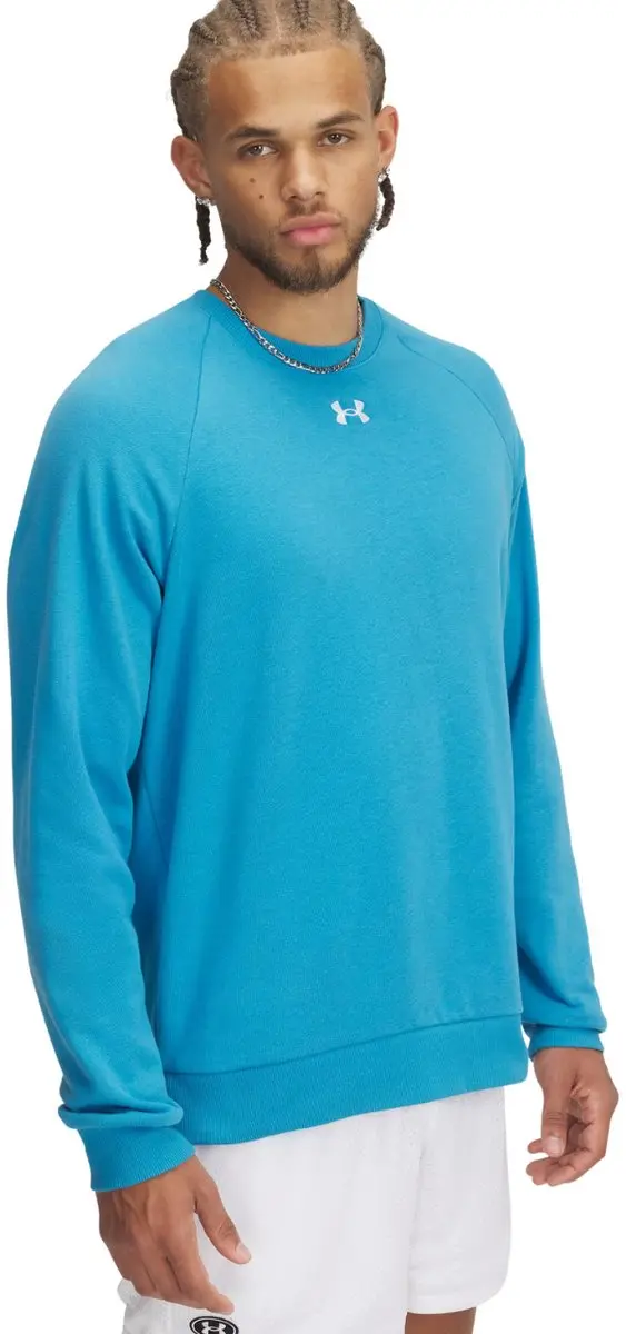 Under Armour Rival Fleece Crew Heren Blauw