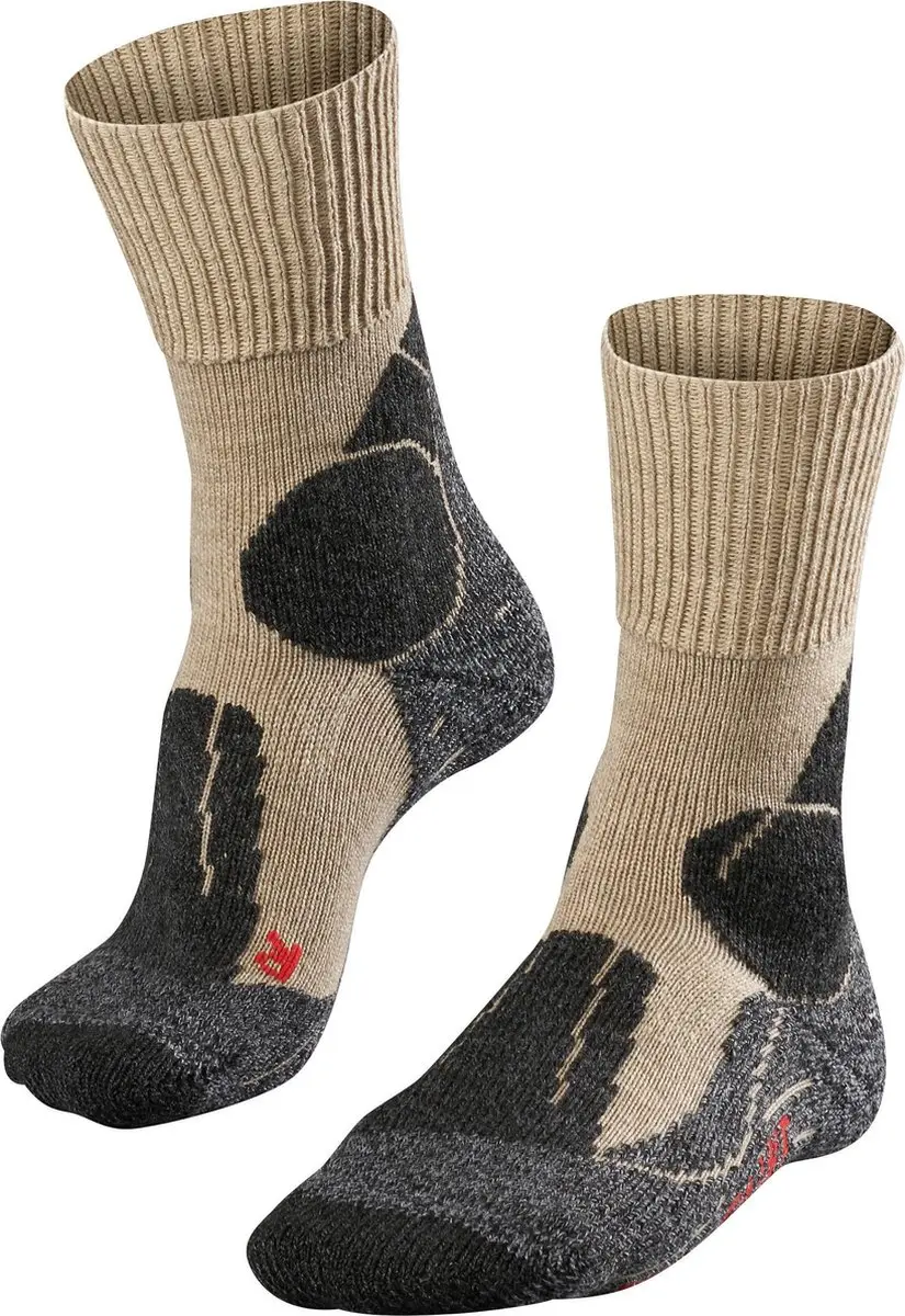 FALKE TK1 Adventure Wandelen anti blaren, anti zweet merino wol sportsokken dames beige - Maat 41-42
