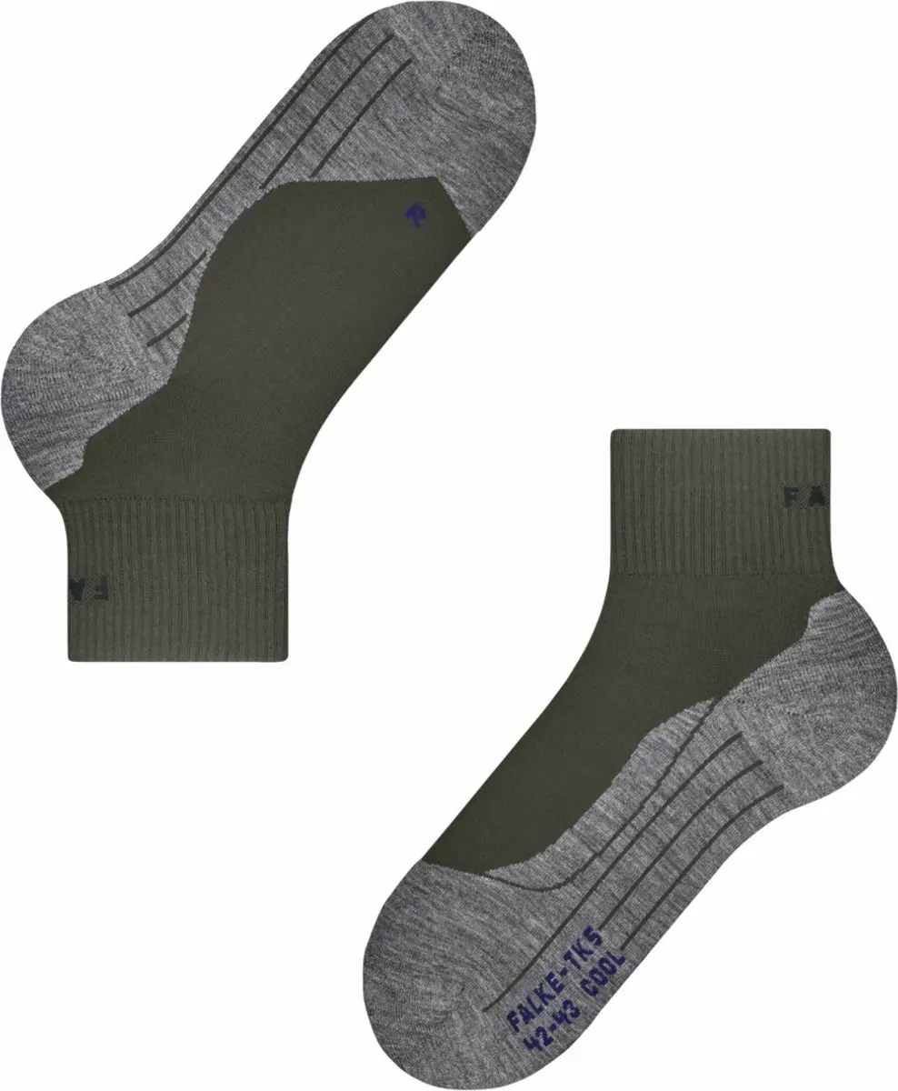 FALKE TK5 Wander Cool Short Trekkingsokken - Olijfgroen - afbeelding 3 van 6