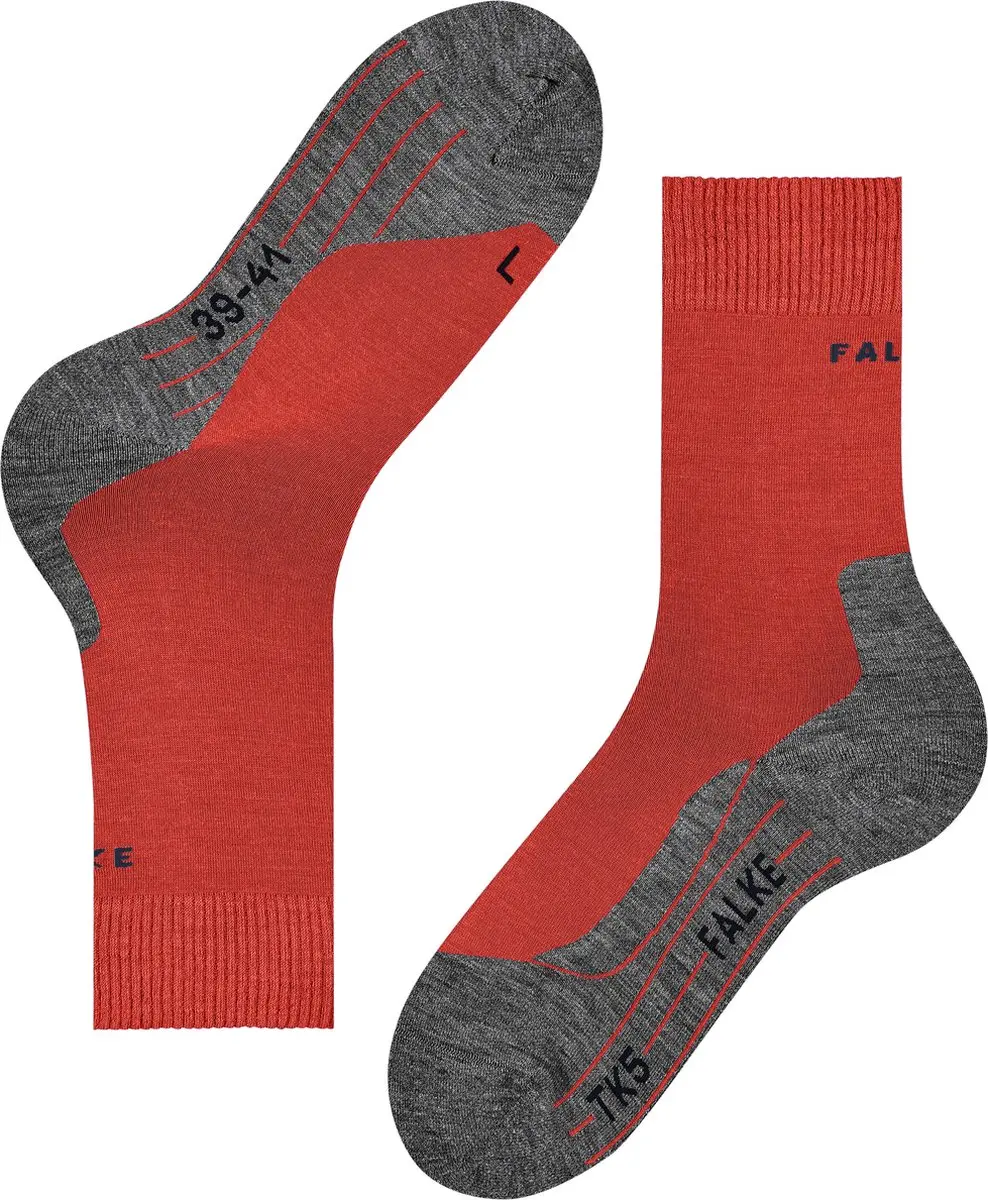 FALKE TK5 anti-blaar dun wol functioneel materiaal wandelsokken heren orange - maat 46-48 - afbeelding 5 van 6