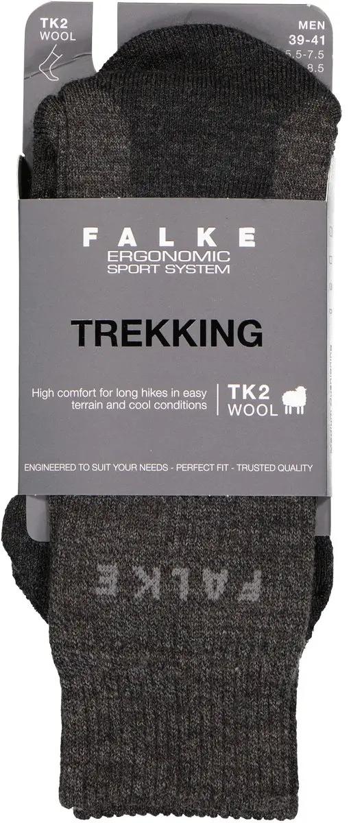 Falke TK2 Wool Wandelsokken Heren - Grijs - 42-43 - afbeelding 2 van 6