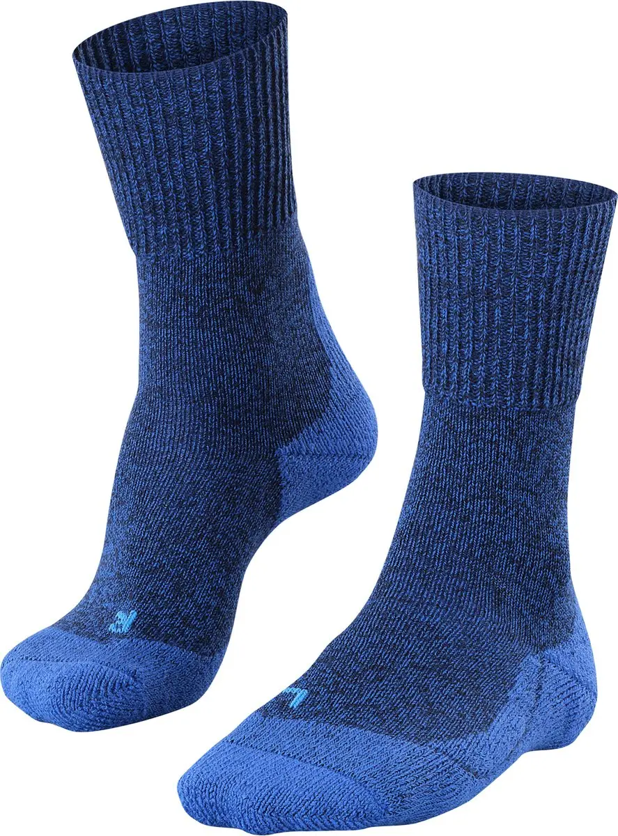 FALKE TK1 Wool anti-blaar dik wol functioneel materiaal wandelsokken heren blauw - maat 39-41