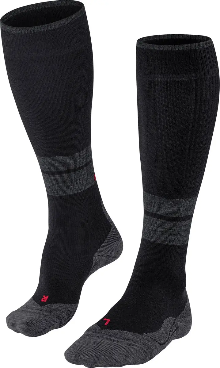 FALKE TK Energy met compressie wol functioneel materiaal wandelsokken dames zwar