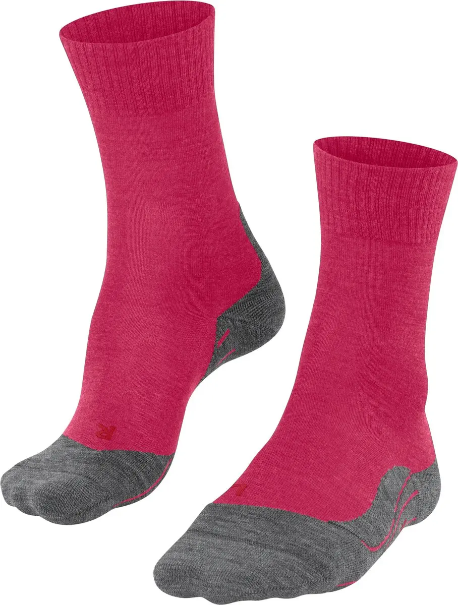 FALKE TK5 anti-blaar dun wol functioneel materiaal wandelsokken dames roze