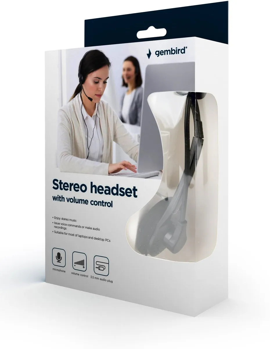 Gembird MHS-123 Stereo Headset - Zwart