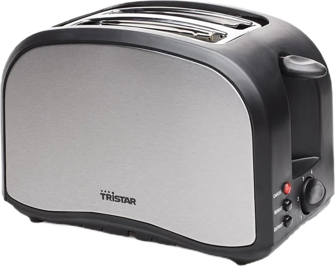 Tristar BR-1022 Broodrooster 800W - 2 Sleuven - RVS