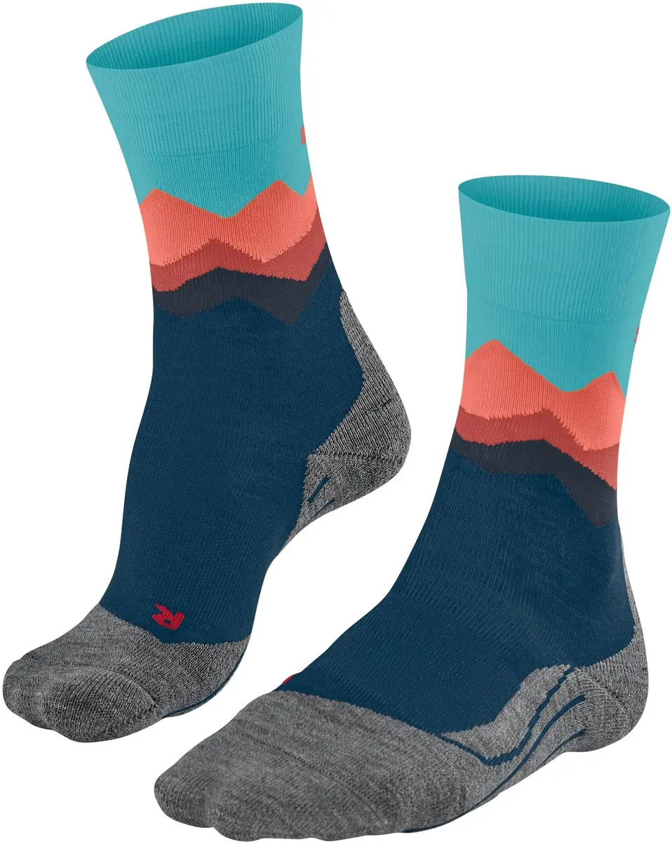 FALKE TK2 Crest Dames Wandel Sok 16194 6206 turquoise 35-36