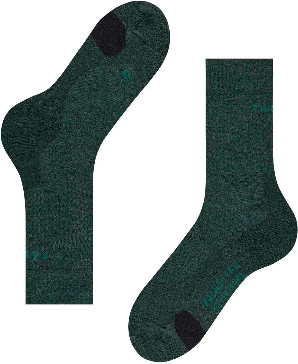 Falke TK2 Wool Damessokken - Groen - Maat 35-36 - afbeelding 2 van 6