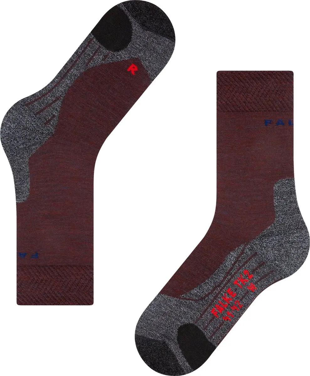 FALKE TK2 Melange Wandelsokken Dames - Rood - 35-36 - afbeelding 5 van 6