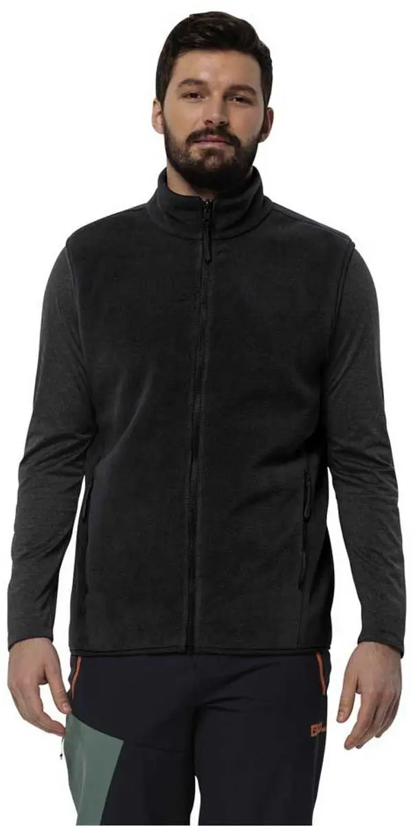 Jack Wolfskin Waldsteig FZ Vest Heren Bodywarmer - Fleece - Zwart XL - afbeelding 5 van 5
