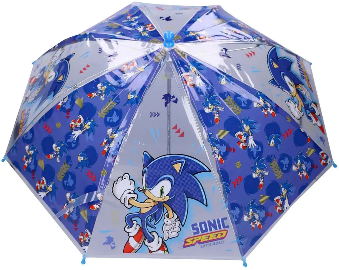 Sonic Rainy Days Kinderparaplu - Blauw - Ø71cm - afbeelding 2 van 6