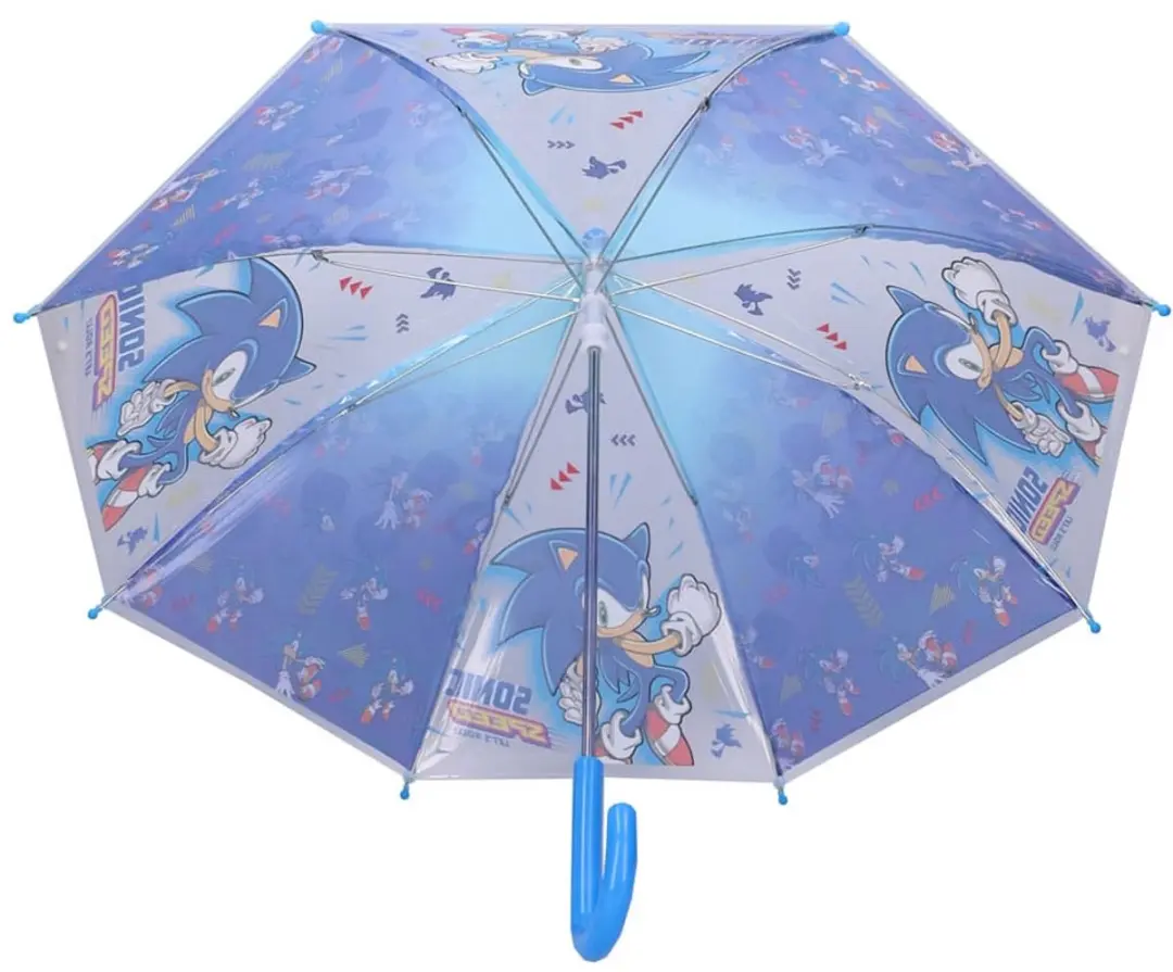 Sonic Rainy Days Kinderparaplu - Blauw - Ø71cm - afbeelding 3 van 6
