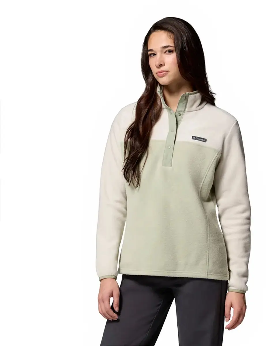 Columbia Benton Springs™ Ii Snap Fleece Met Halve Rits Beige M Vrouw