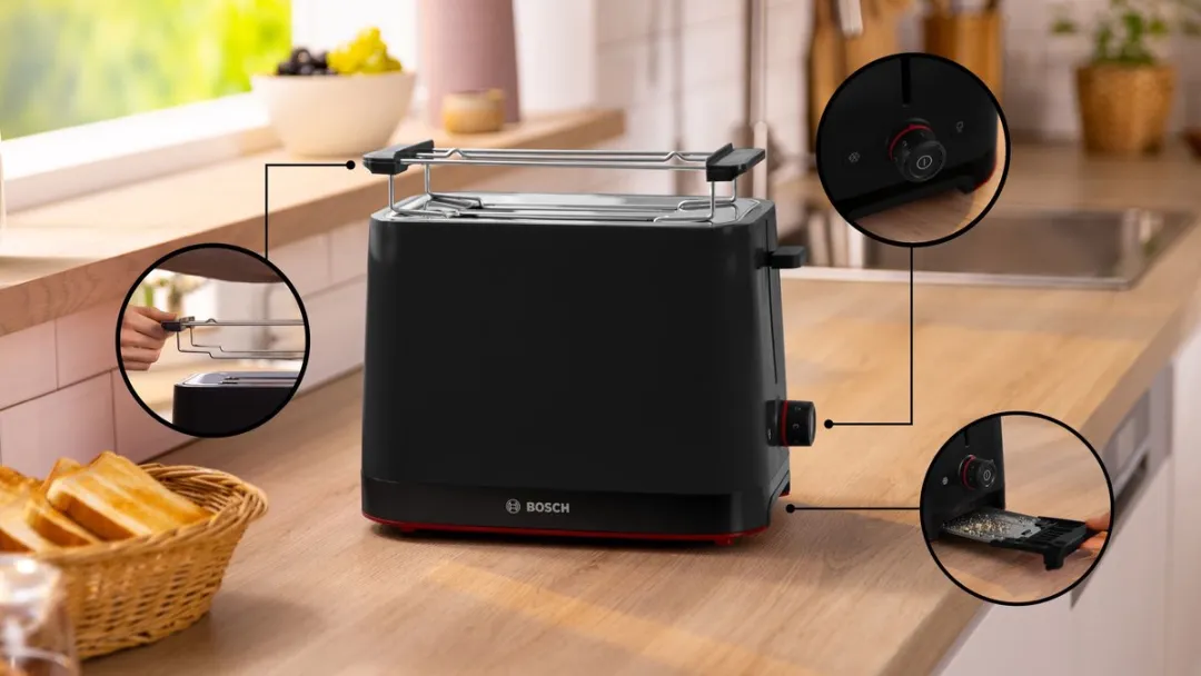 Bosch TAT3M123 MyMoment Broodrooster - 2 Sandwiches - 950W - afbeelding 6 van 6
