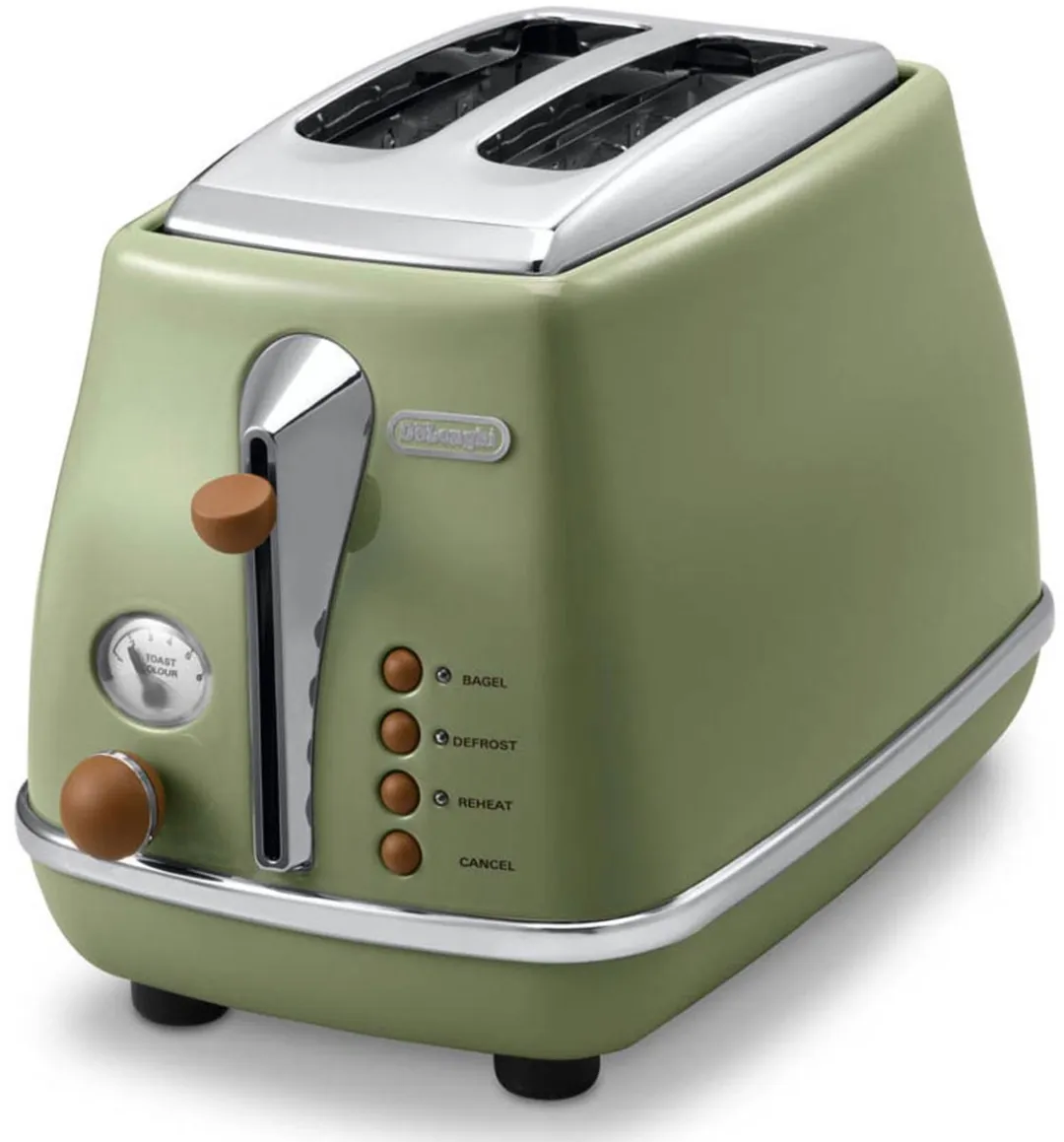 De'Longhi Icona Vintage CTOV2003.GR Broodrooster 2 Stuks - 900W - Groen - afbeelding 6 van 6