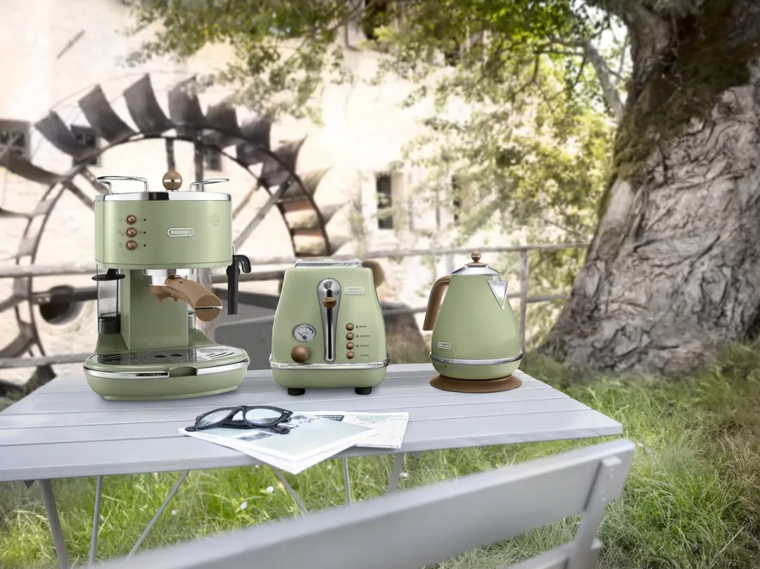 De'Longhi Icona Vintage CTOV2003.GR Broodrooster 2 Stuks - 900W - Groen